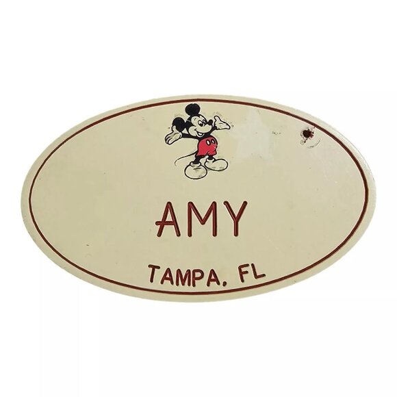 BUNDLE Walt Disney World Cast Member Name Tag Badge AMY Tampa FL Mickey Mouse - Picture 5 of 9